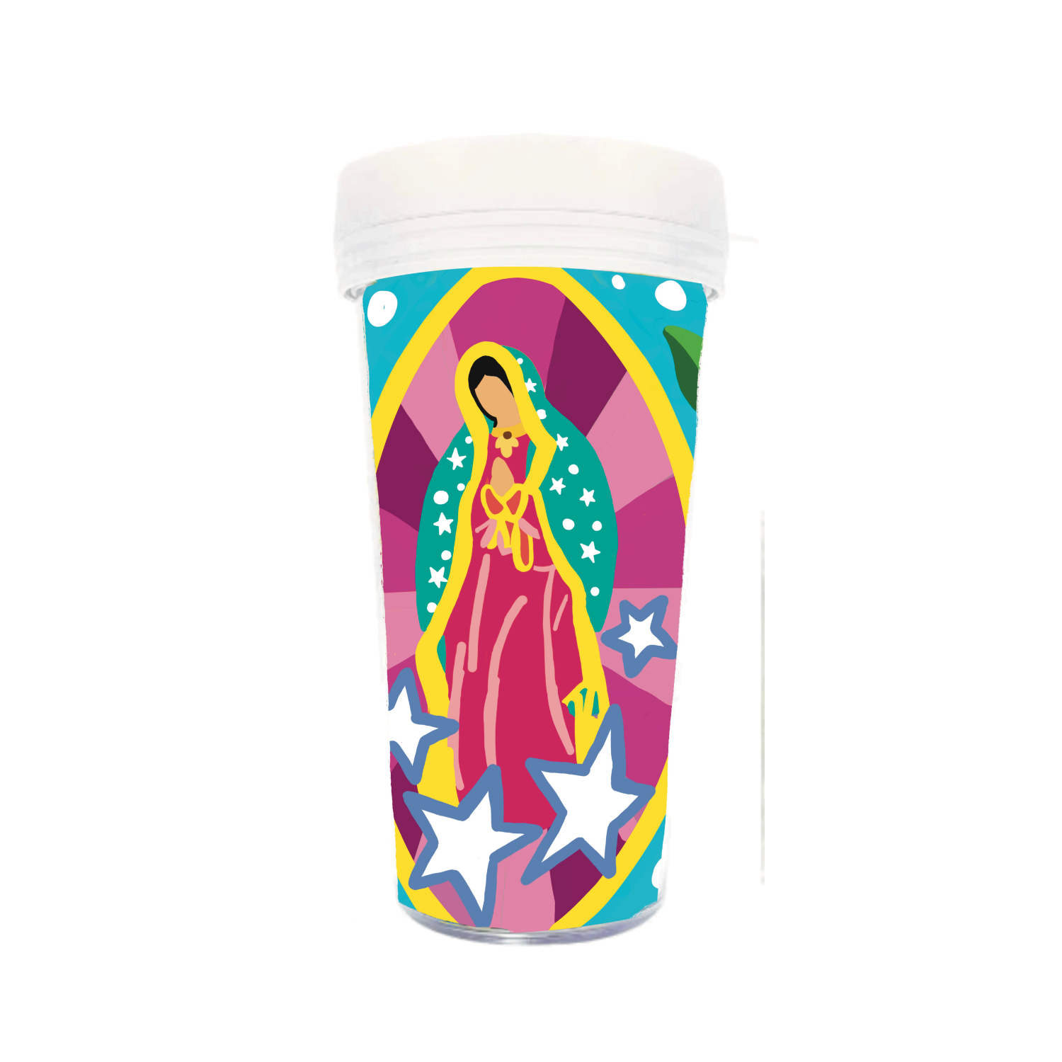 Vaso Pintura con Diamantes - Virgen-0