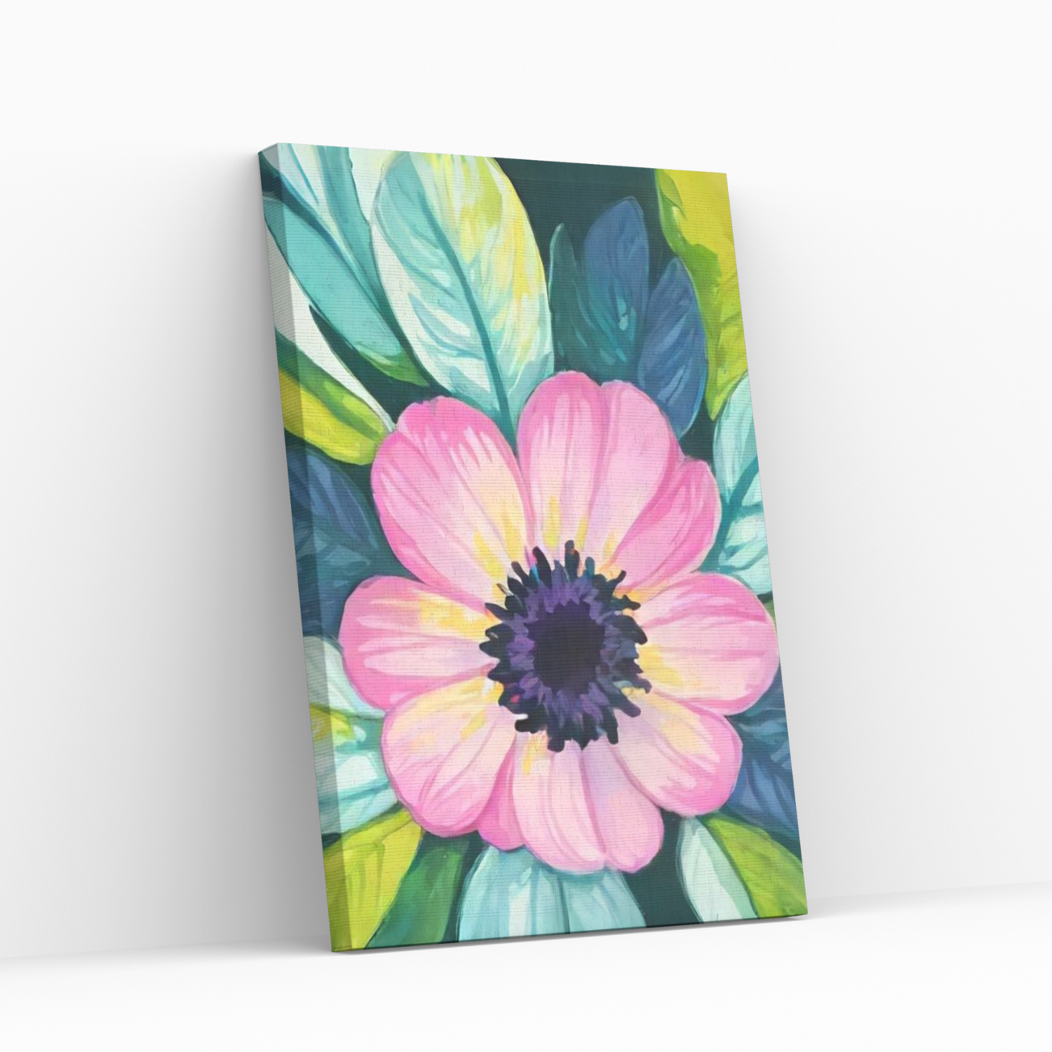 Diamond Painting en bastidor Flor rosada - Pintura con Diamantes 25x35-0