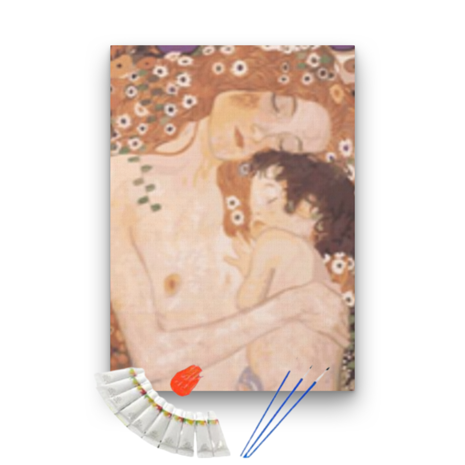 Pintura con números en bastidor 60x75 Mom and Baby Klimt - Painting by numbers-1