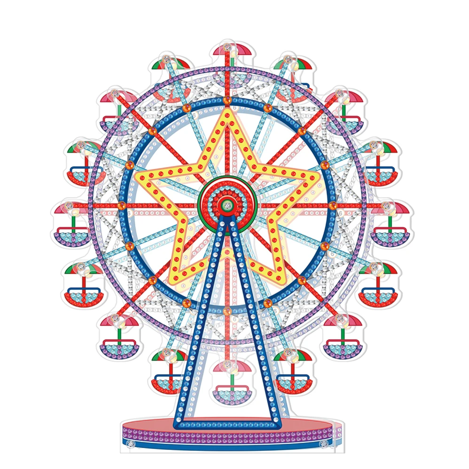 Pintura diamante - Puzzle Rueda de Chicago-0