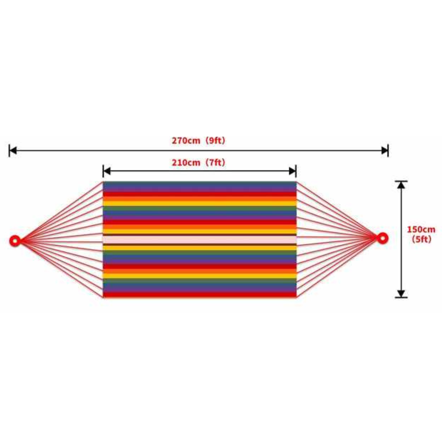 Hamaca 100% Algodón Premium 2 Plazas-2