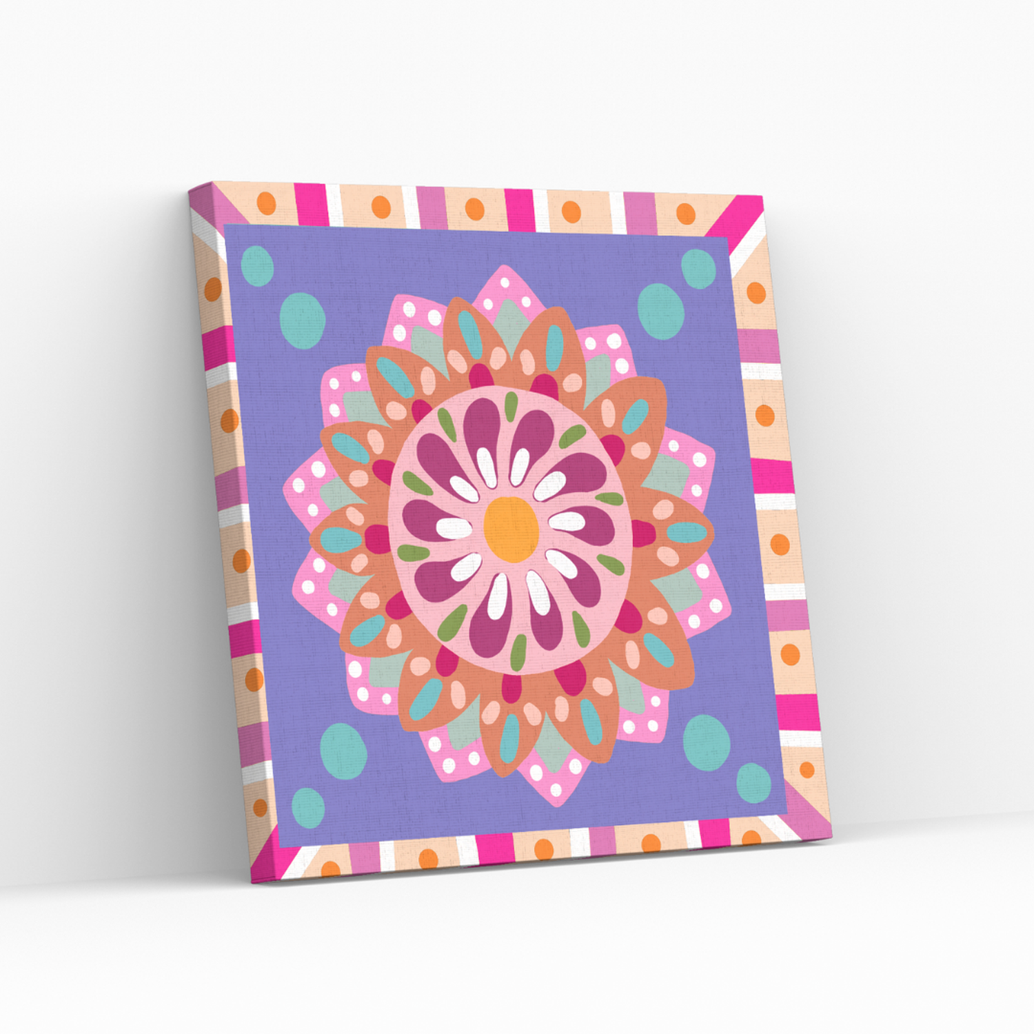 Diamond Painting en bastidor 30x30 Mandala Flor-0