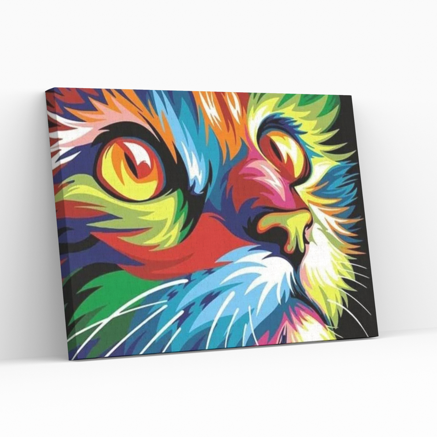 Pintura con números en bastidor 25x35 Gato Pop Art - Painting by numbers-0