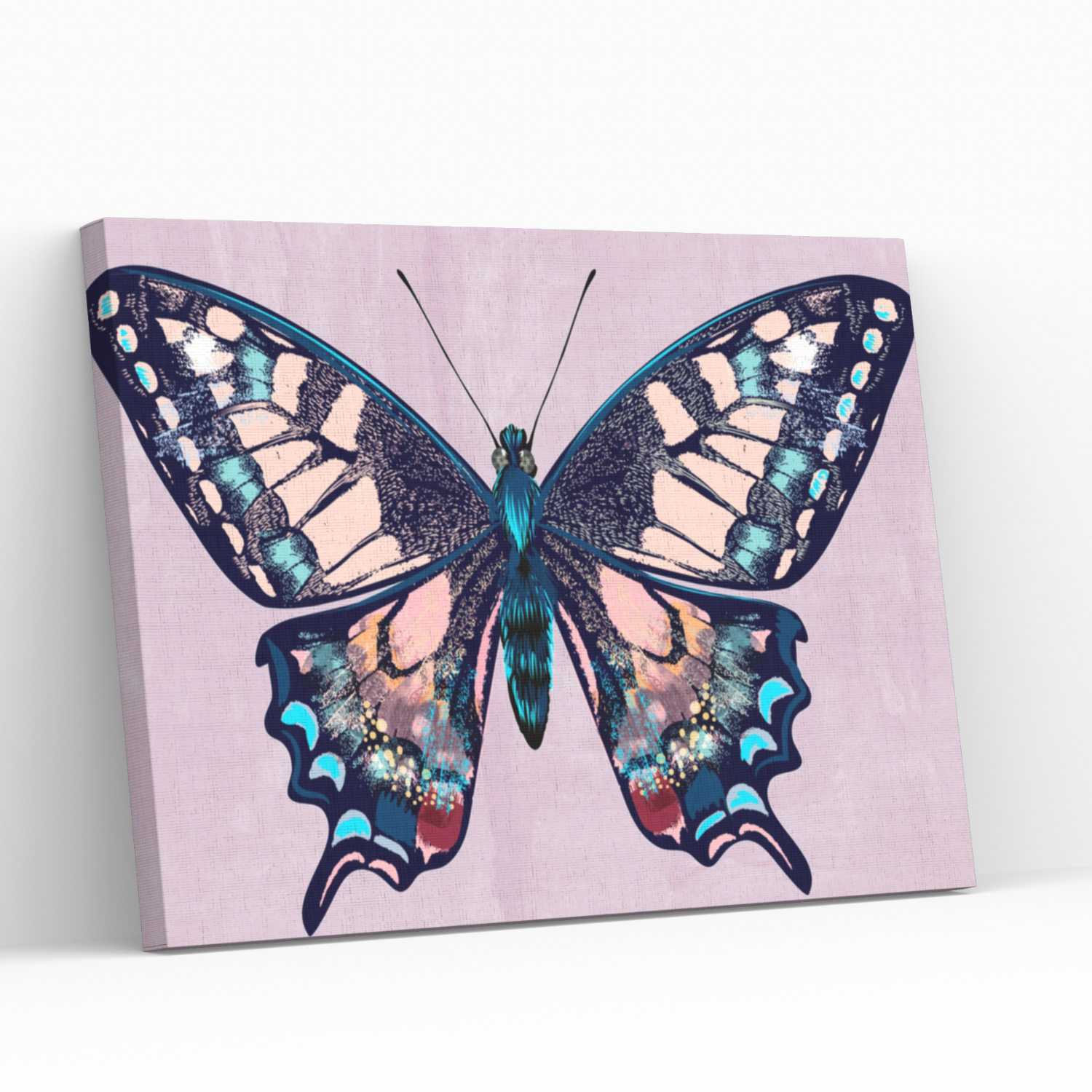 Pintura por números 25x35cm en bastidor Mariposa - Painting by number-0