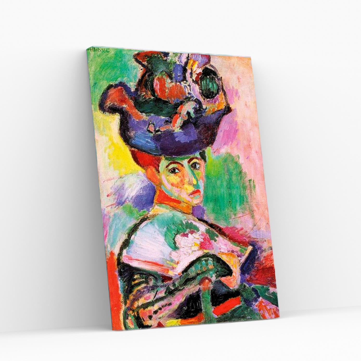 Pintura con números en bastidor 25X35 - Mujer con sombrero - Painting by numbers-0