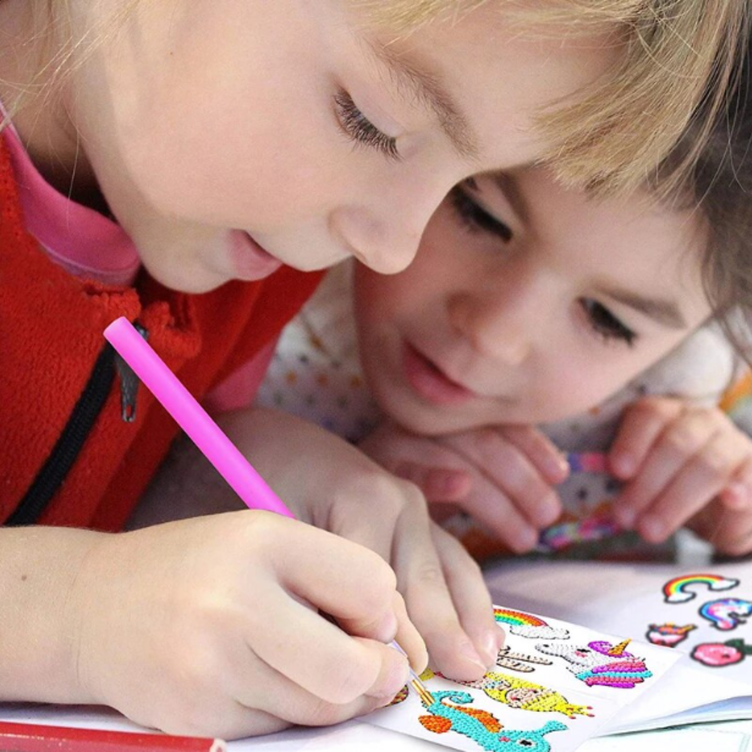 Kit Stickers pintura con diamantes -Princesas kit grande-5