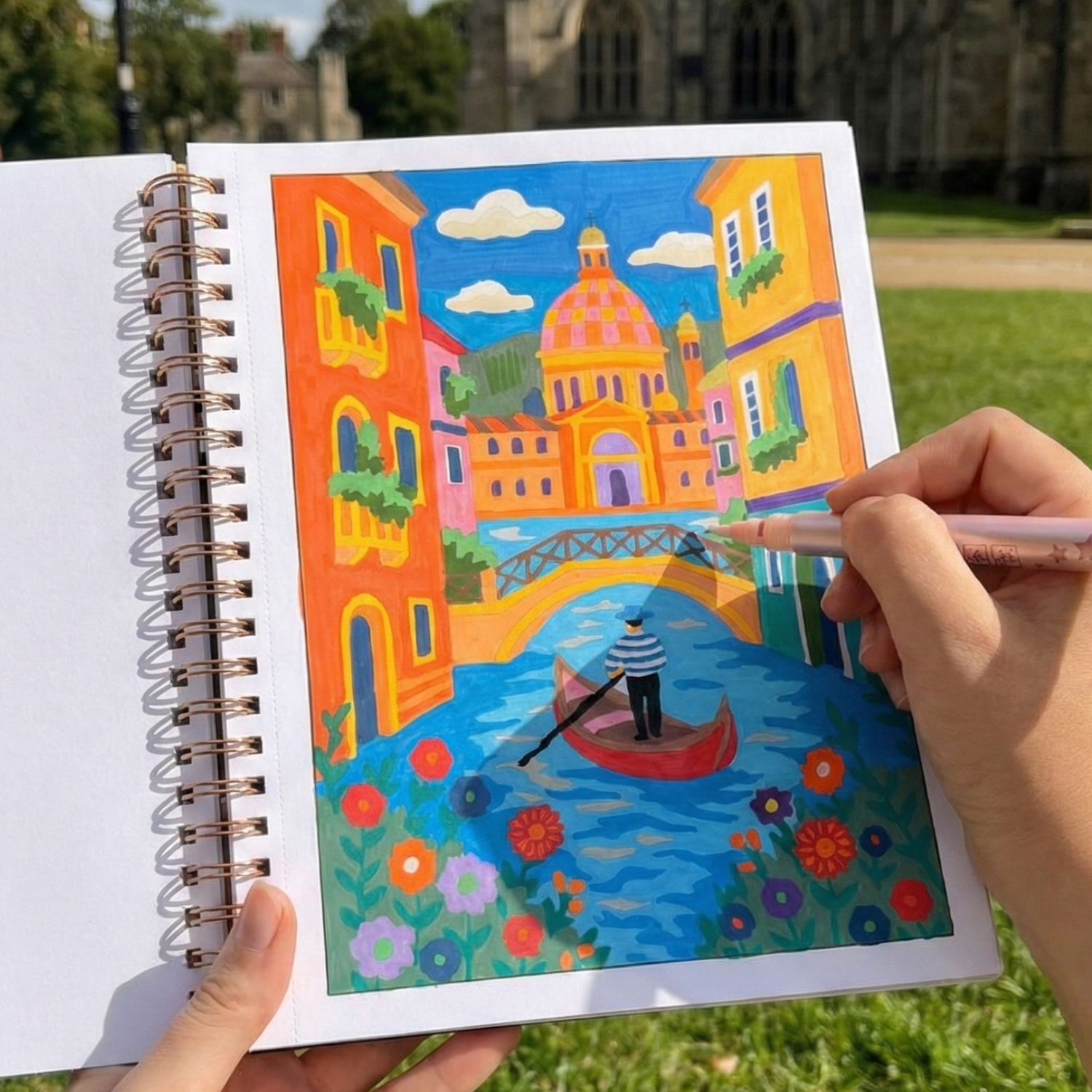 PACK LIBRO PARA PINTAR POR NÚMEROS 20 LUGARES MÁGIGOS + 24 MARCADORES ACRÍLICOS DOBLEPUNTA (48 COLOR-9