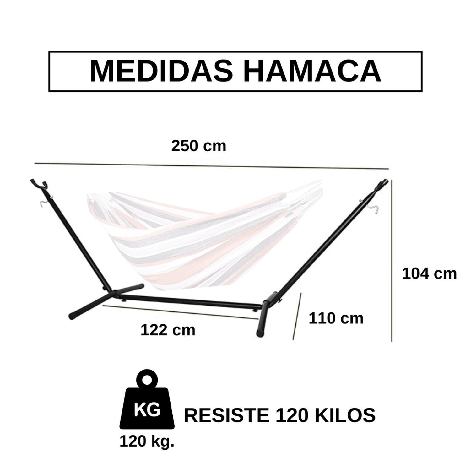 Hamaca Con Soporte - Colorida-1