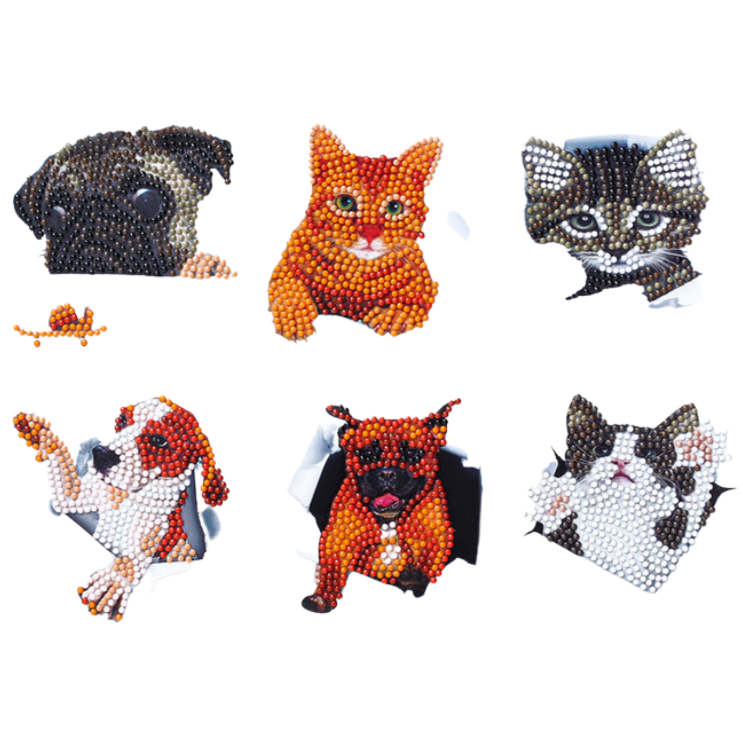 Kit Stickers pintura con diamantes - Gatitos-0