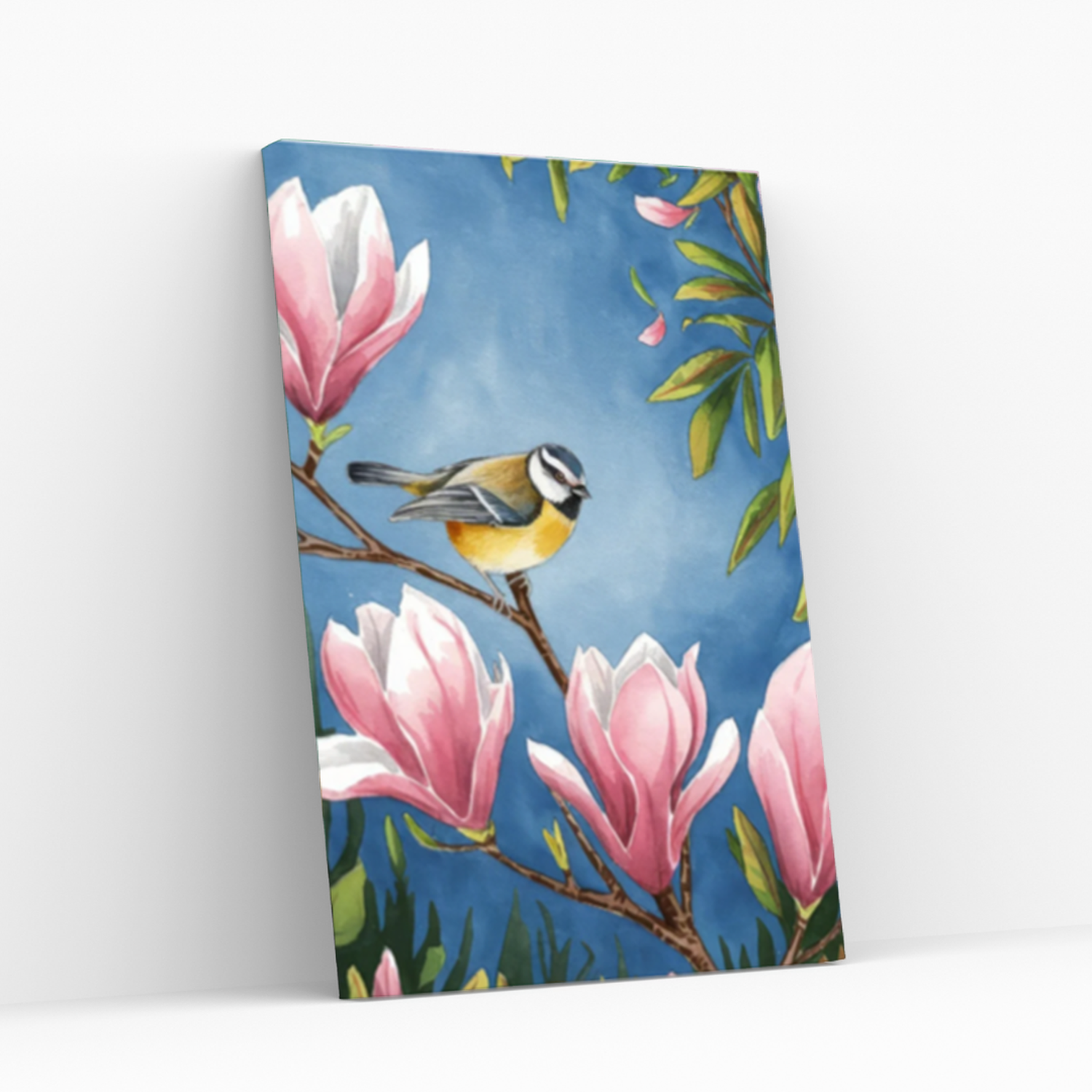 Pintura Con Números En Bastidor 60X75 Pájaro En Rama - Painting By Numbers-0