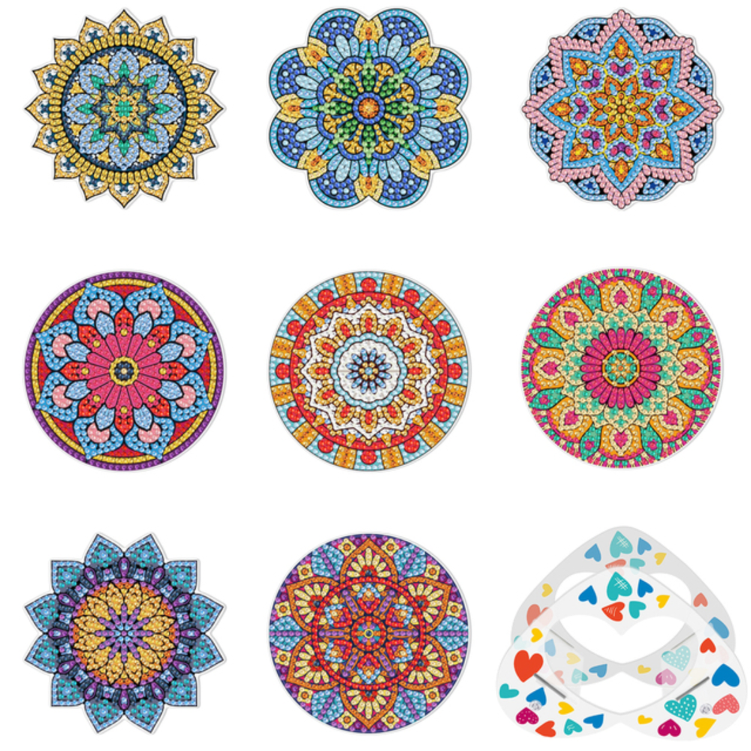 Portavasos Pintura con Diamantes - Mandala-0