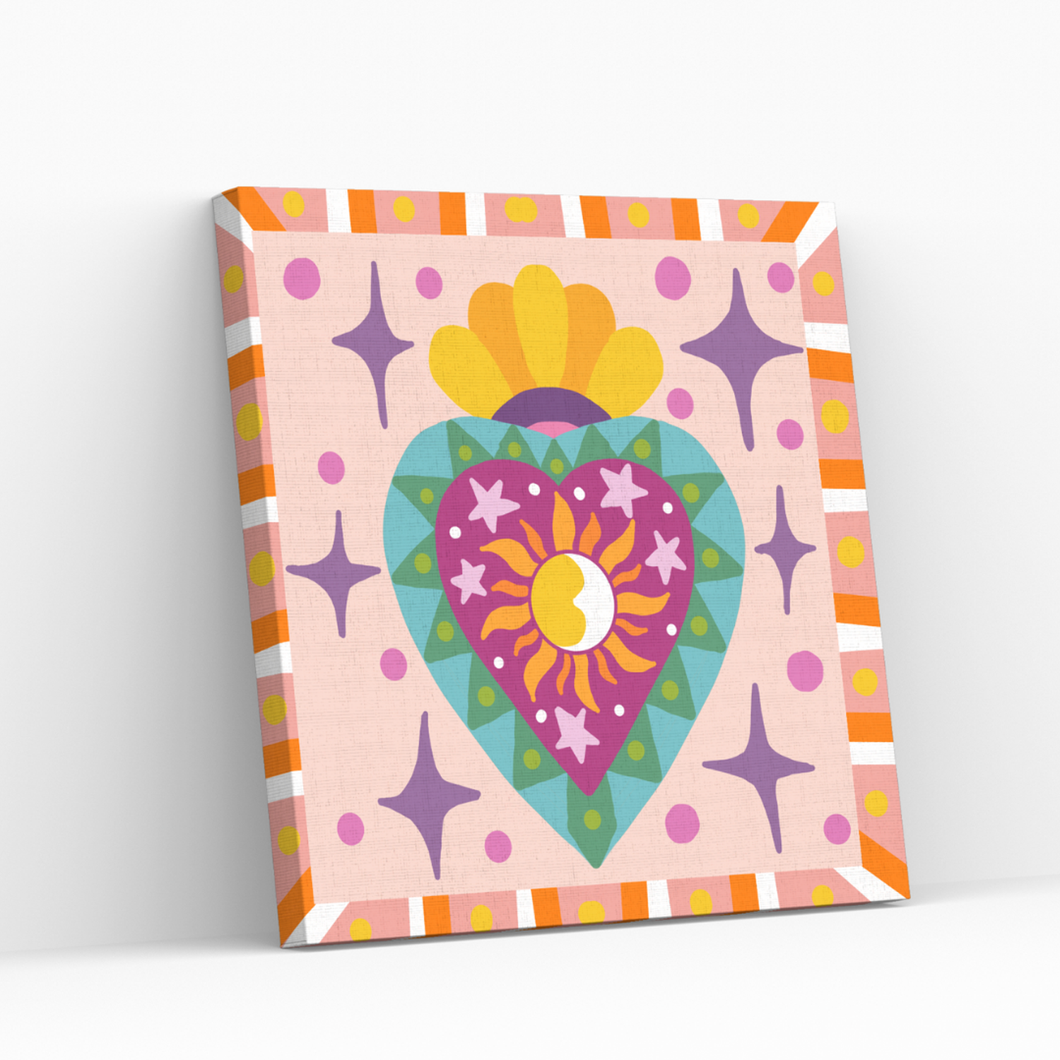 Diamond Painting en bastidor 30x30 Corazón Sol-0