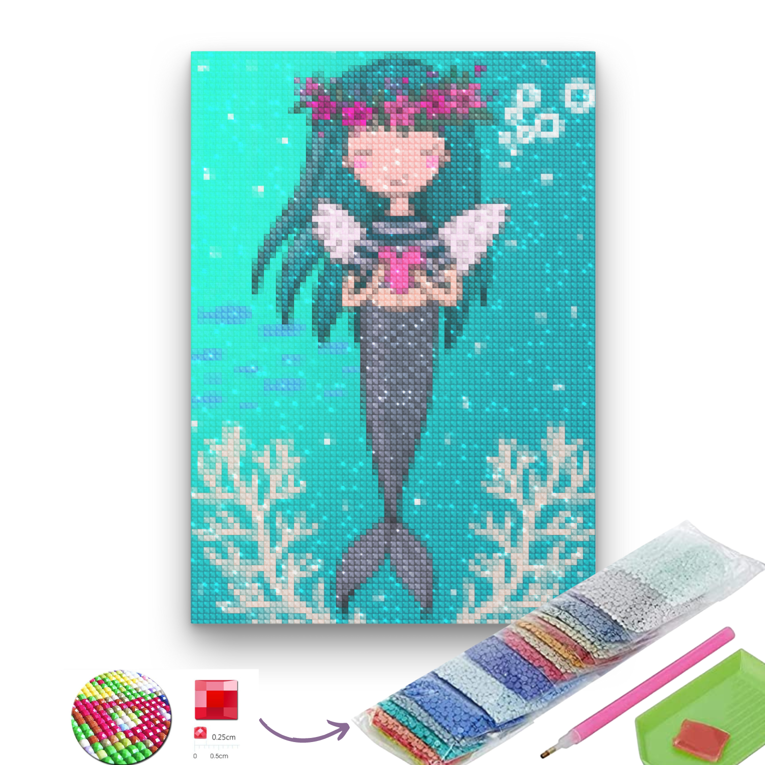 Pintura con diamantes 20x30cm en bastidor 27 Diamond panting-1