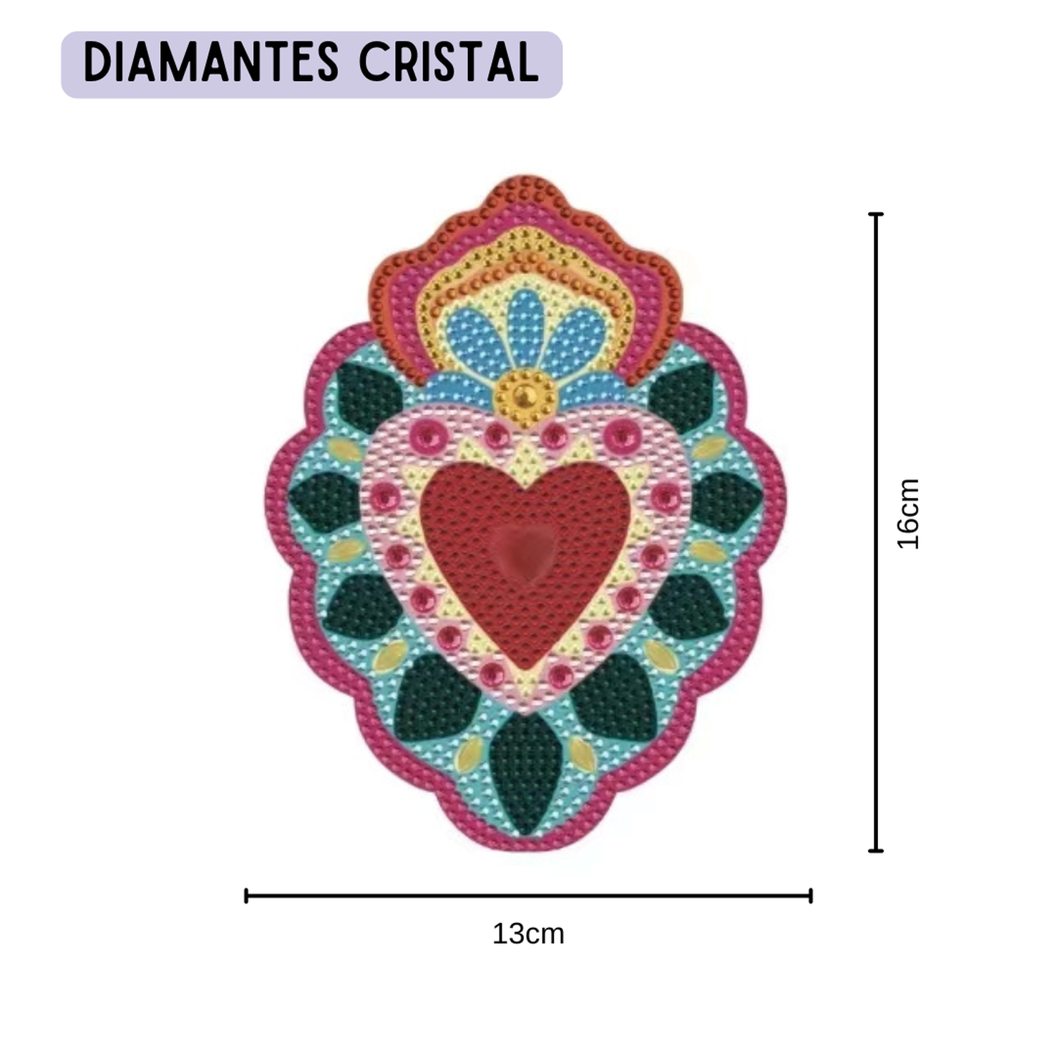 Set Corazones Diamond Painting x3 -Diamantes Cristal-2