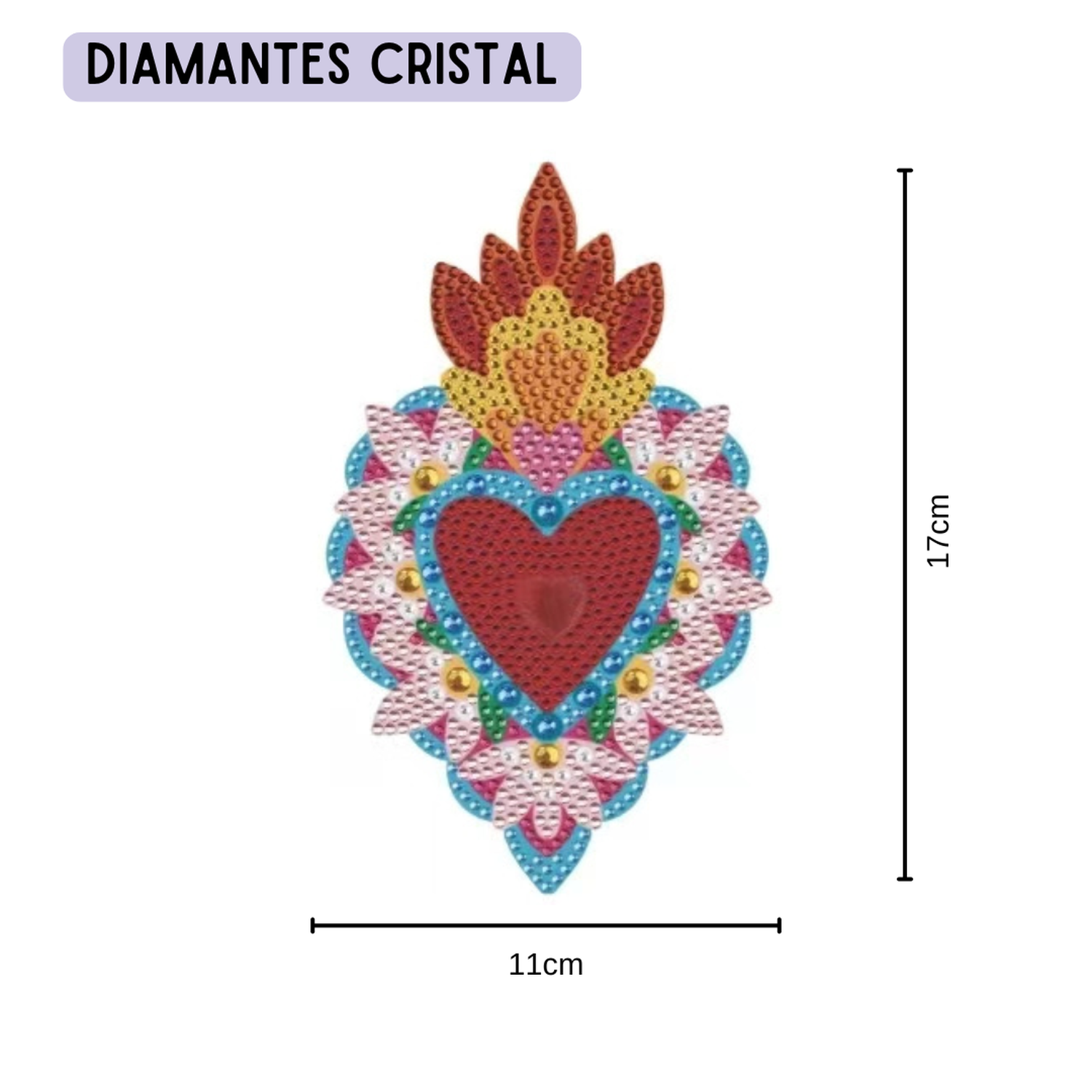 Set Corazones Diamond Painting x3 -Diamantes Cristal-3