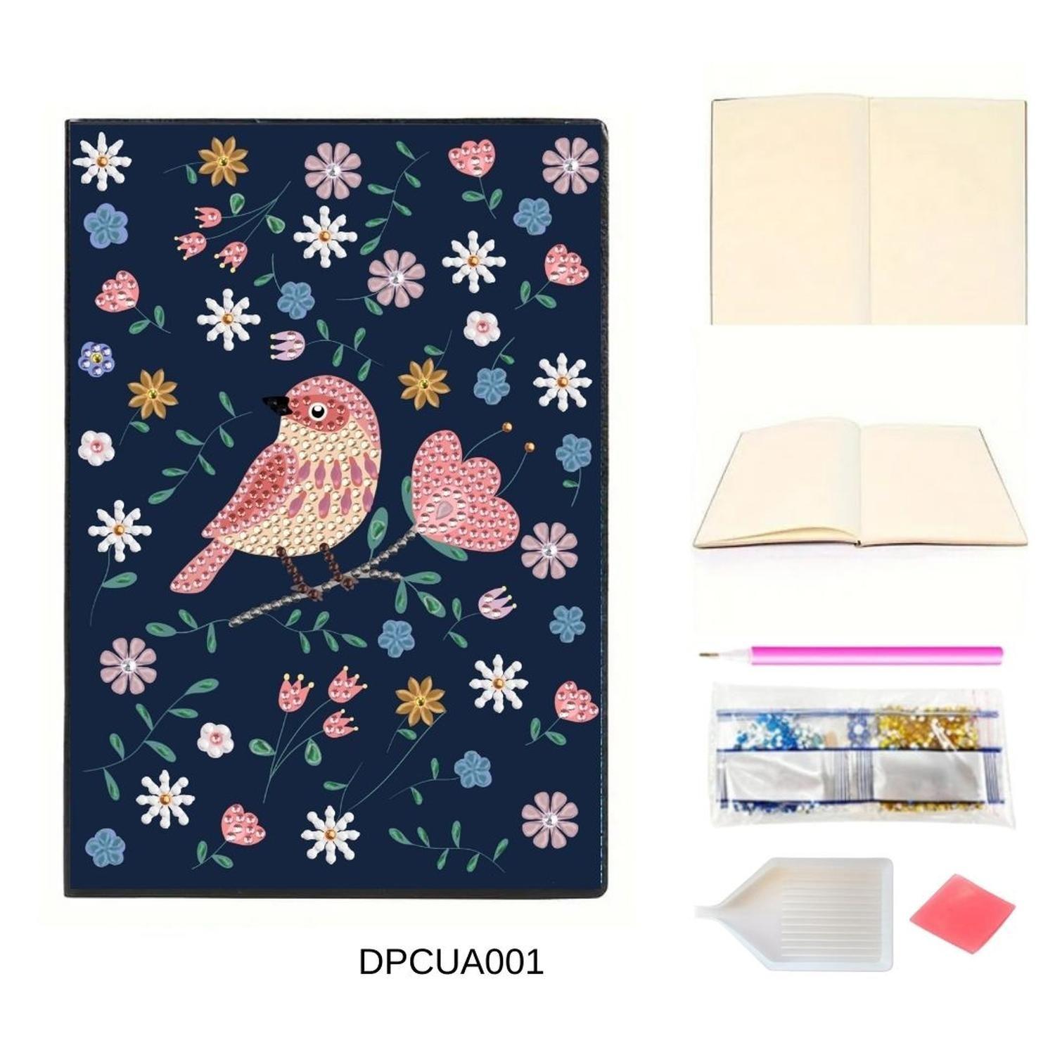 Cuaderno Diamond Painting - Pájaro Rosa-0