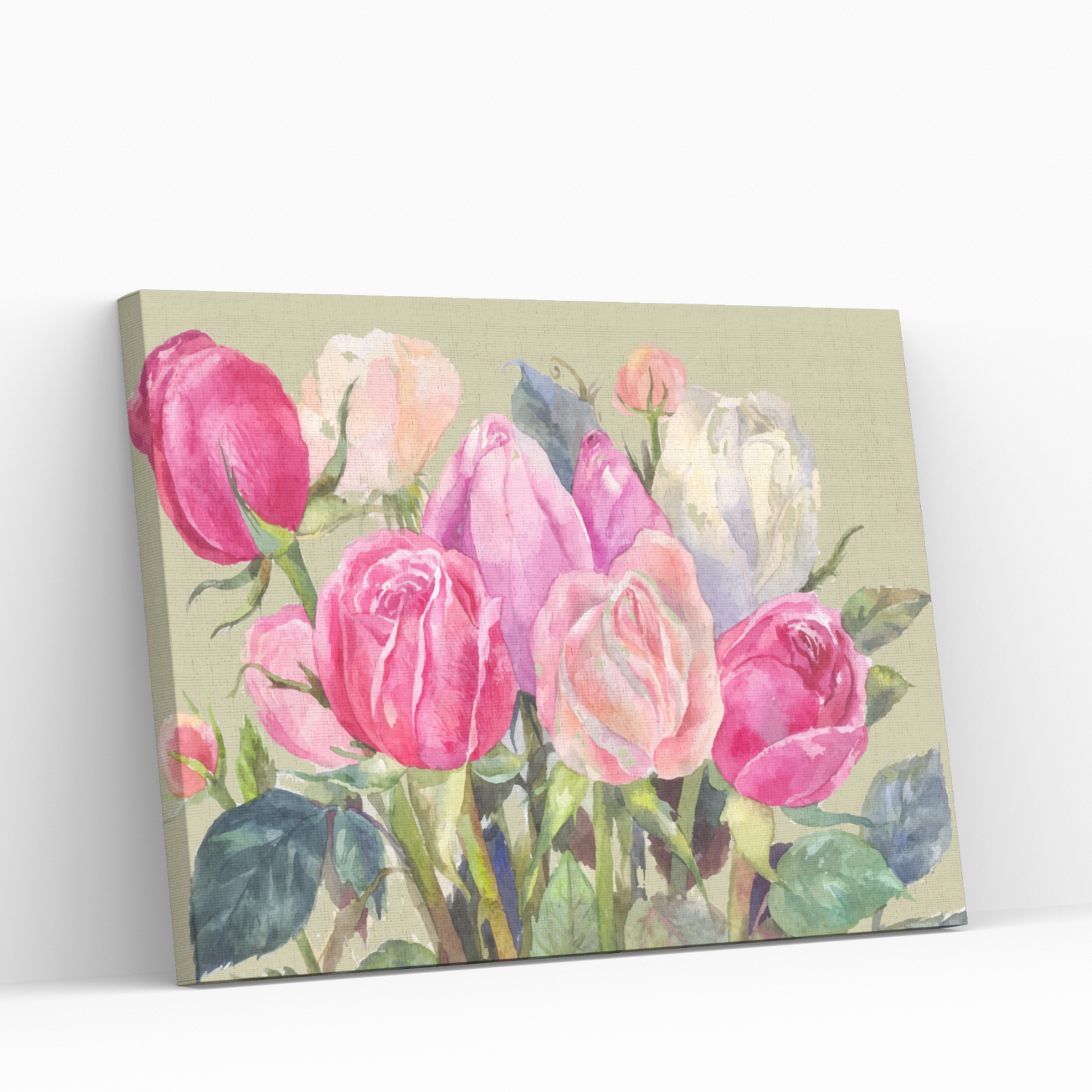 Pintura por números 25x35cm en bastidor Ramo de flores - Painting by number-0
