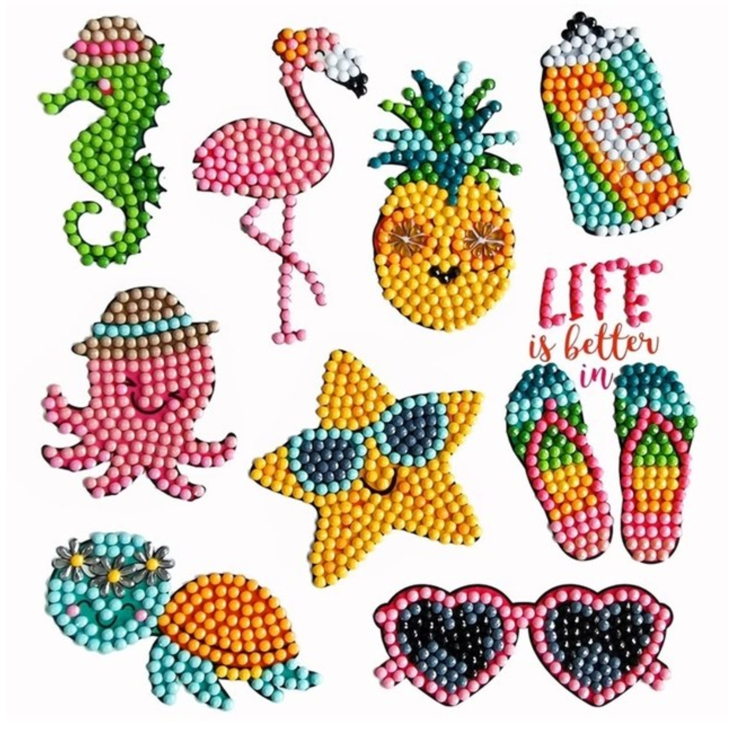 Kit stickers Pintura por Diamantes - Peace and love-0