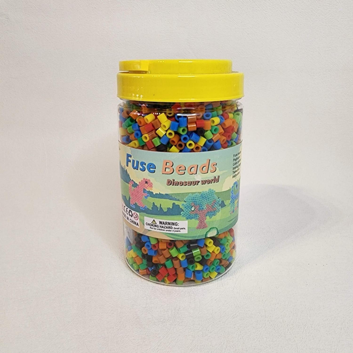 Fuse Beads - Jarra multicolor 4.500 piezas 3 tableros y acc-1