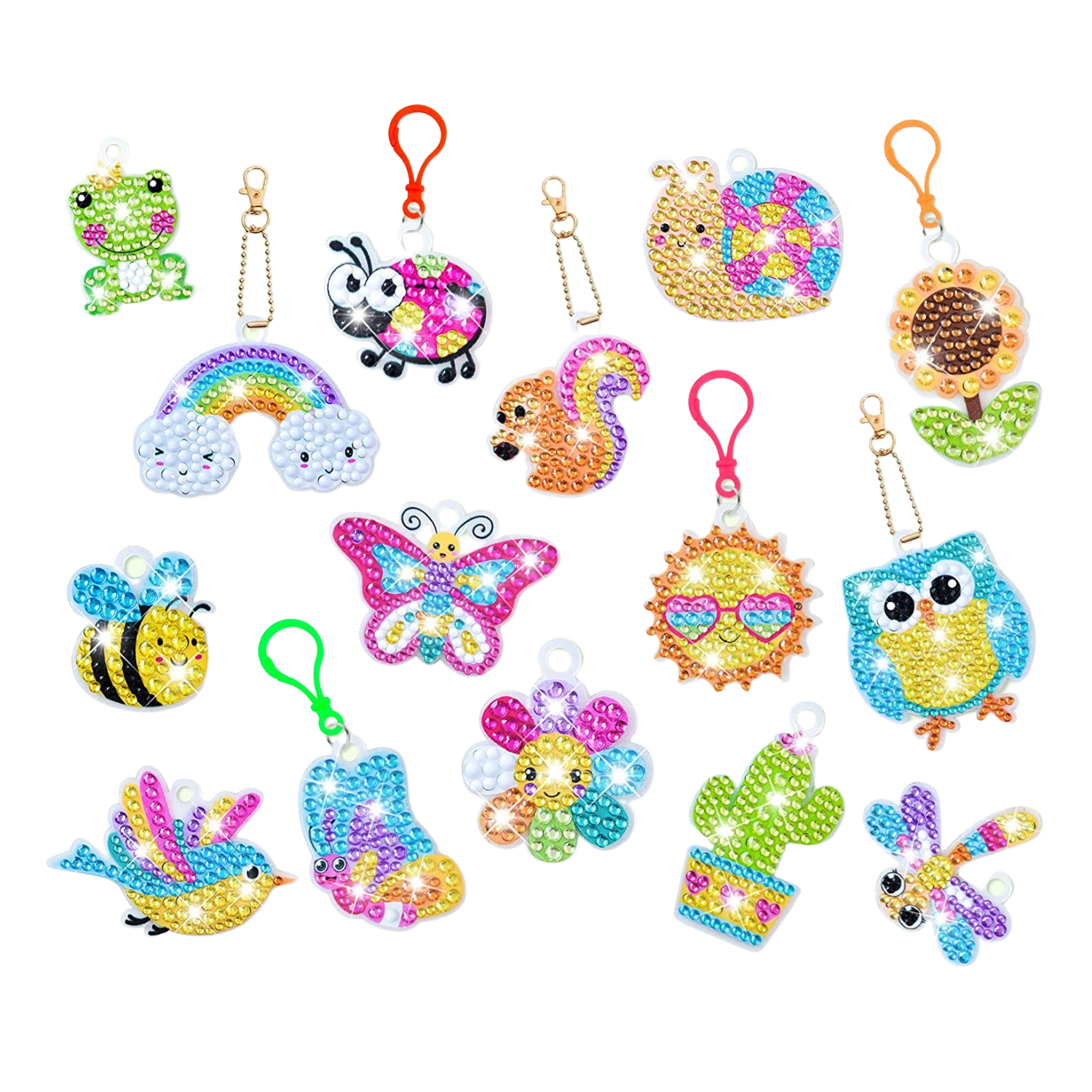 Set de llaveros pintura diamante - Animales-1