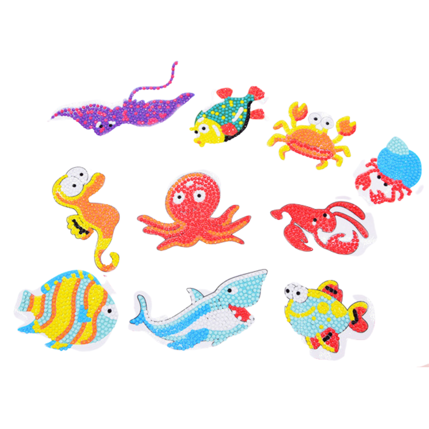 Kit Sticker pintura diamantes - Mundo Marino-0