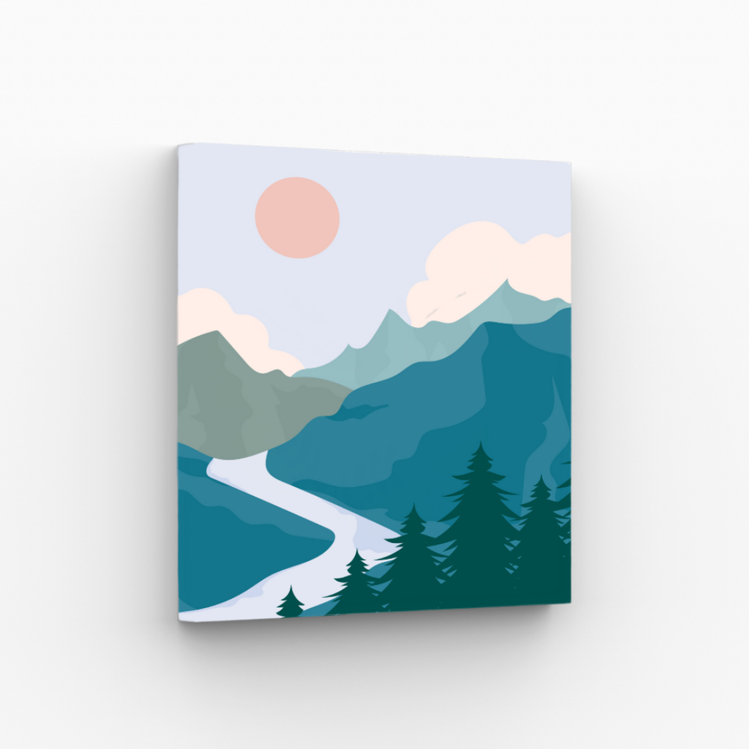 Set Pintura Por Números X3 - Mini Paisajes 20x20-3
