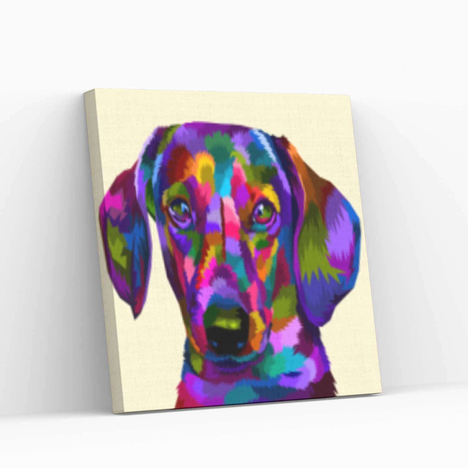 Diamond Painting en bastidor 30x30cm Salchicha Pop-0