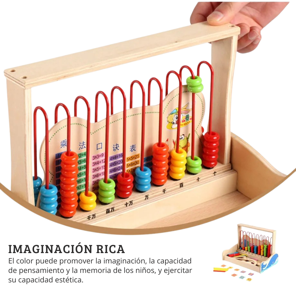 Ábaco Montessori de Madera  Aprendizaje Temprano para Niños-4