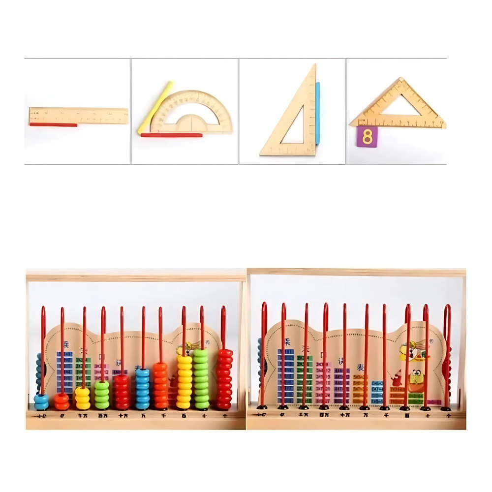 Ábaco Montessori de Madera  Aprendizaje Temprano para Niños-6
