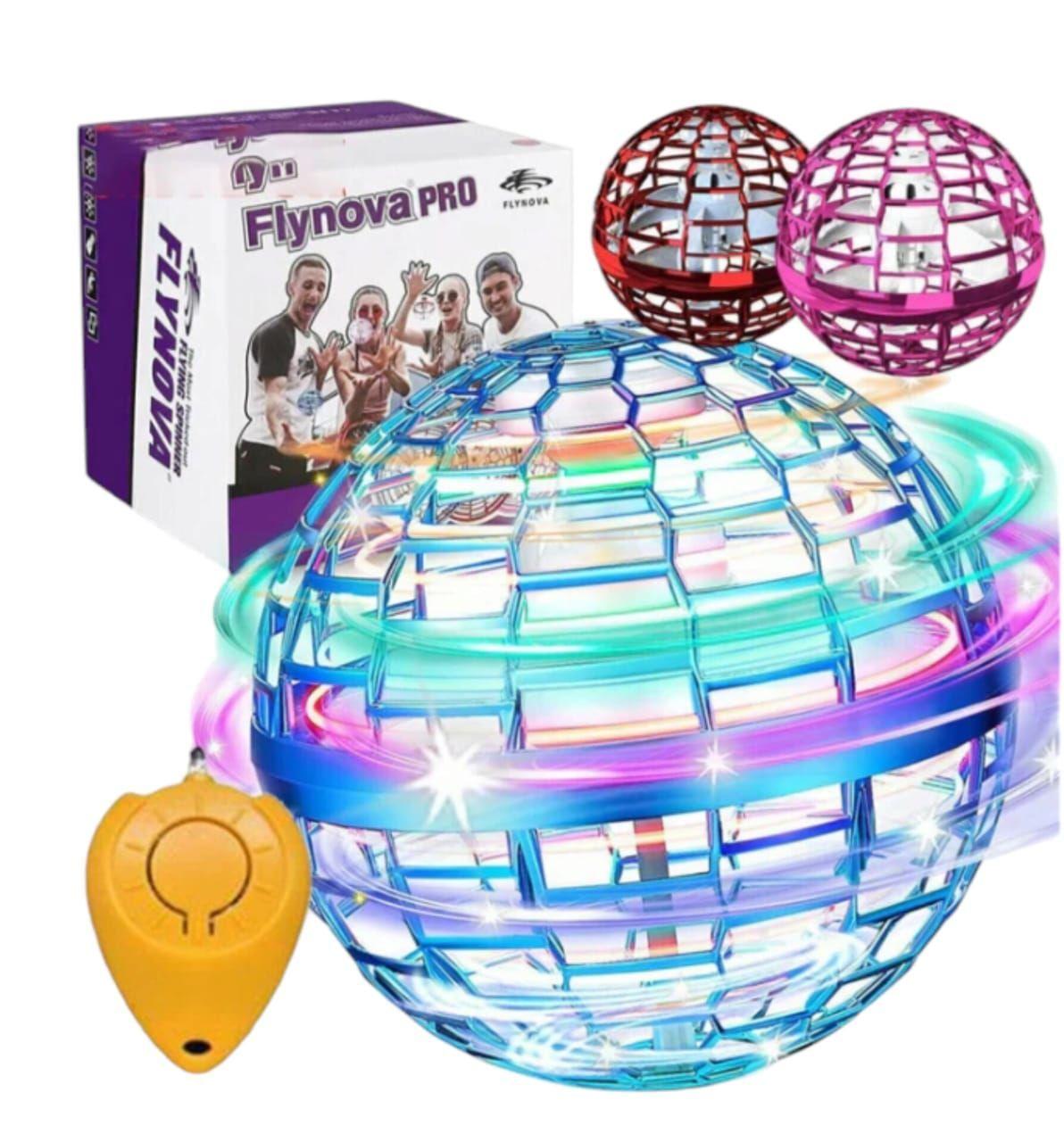 Bola Voladora Luminosa Con Control Remoto Y Luces Led Roja-7