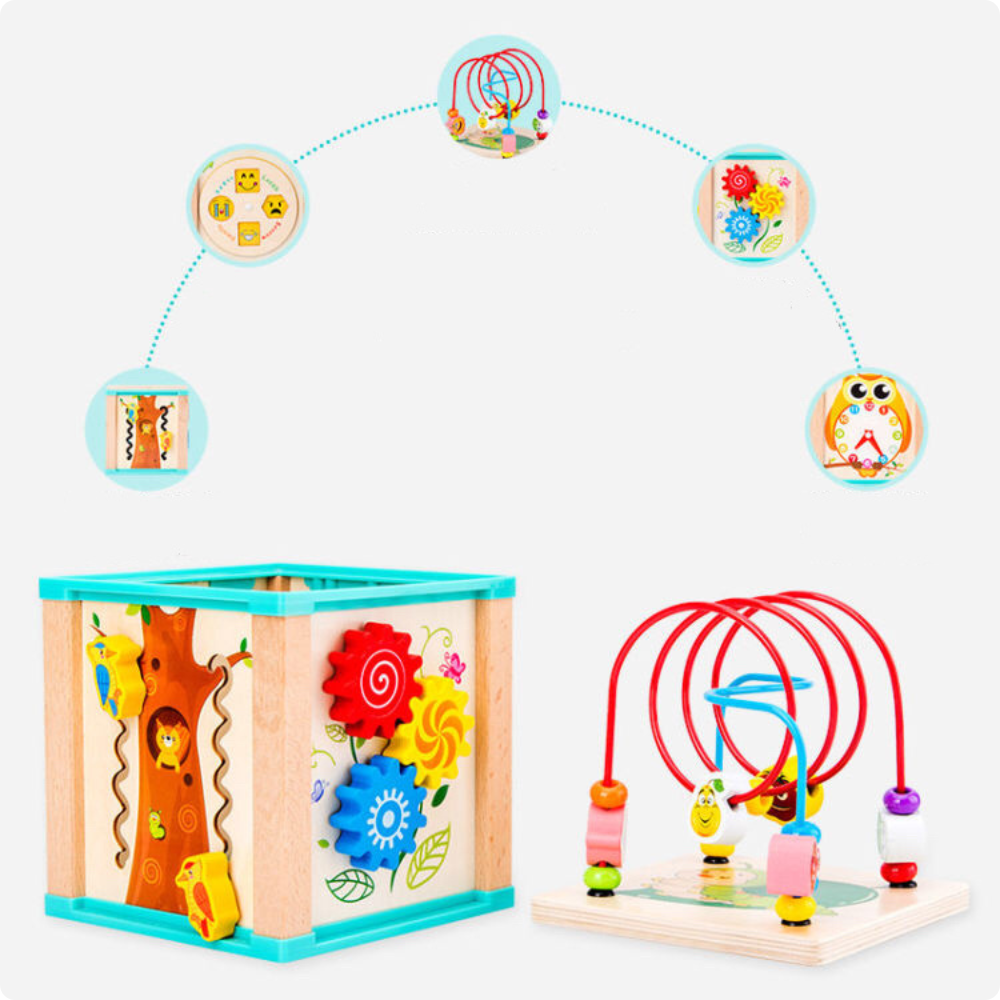 Cubo Didáctico de Madera 5 en 1 – Juguete Montessori-5