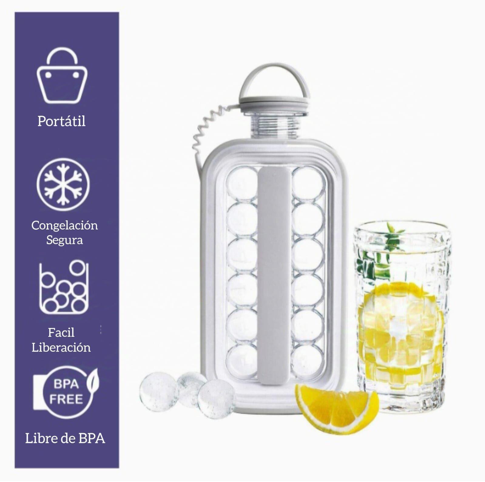 MOLDE HIELO EXPANDIBLE FORMA BOTELLA ESFERAS BOLAS HIELO-4