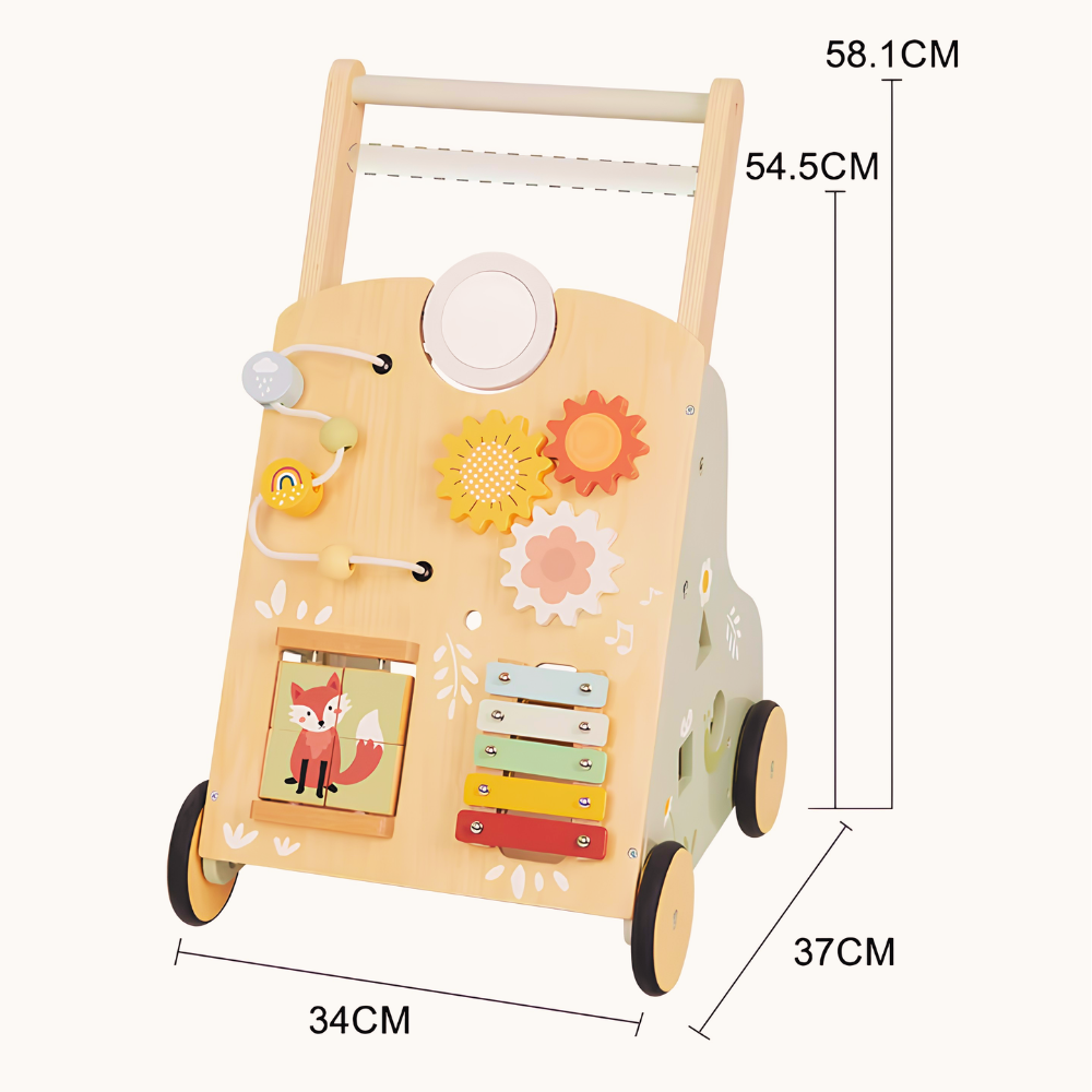 Caminador Andador de Madera Tooky Toy Baby Walker Montessori 18M-2