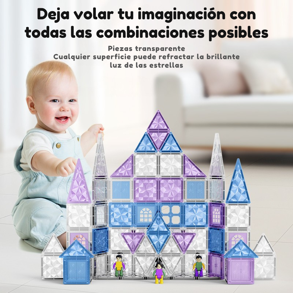 Set de Bloques Castillo Magn ticos STEM 75 Piezas-5