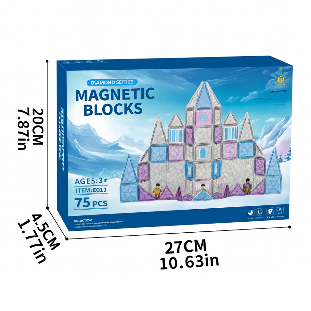 Set de Bloques Castillo Magn ticos STEM 75 Piezas-8