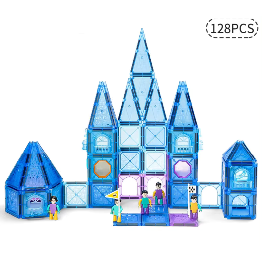 Set de Bloques Magnéticos de Construcción – 128 Piezas-5
