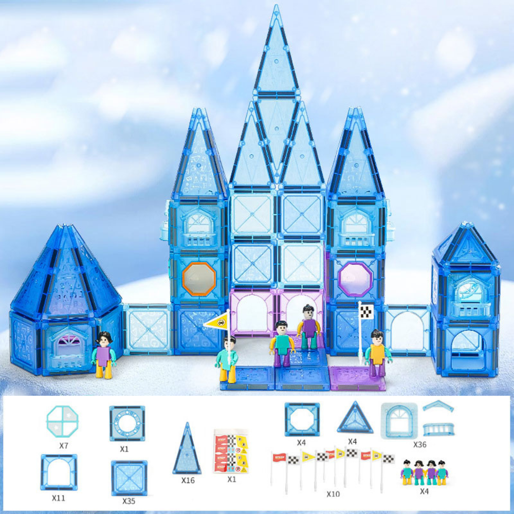 Set de Bloques Magnéticos de Construcción – 128 Piezas-6