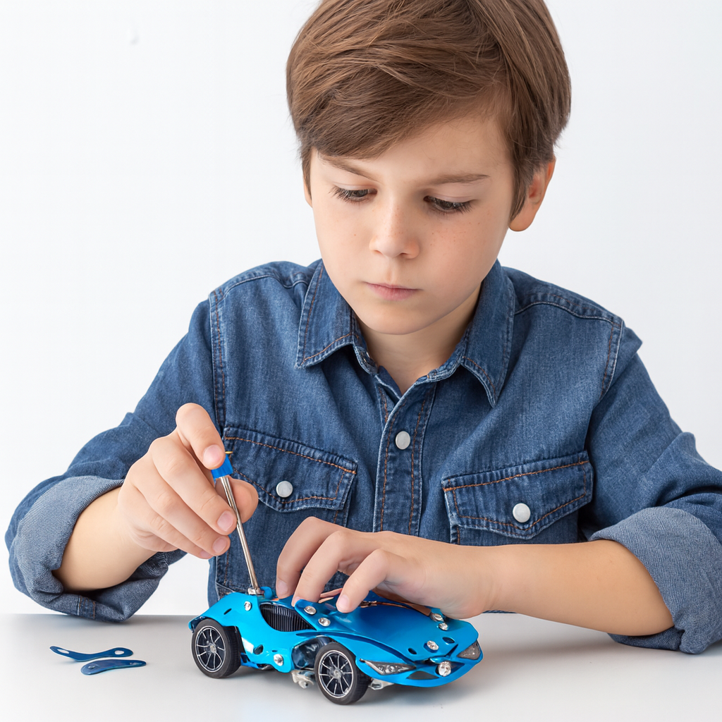 Auto Deportivo Metálico Armable 208 Piezas-5