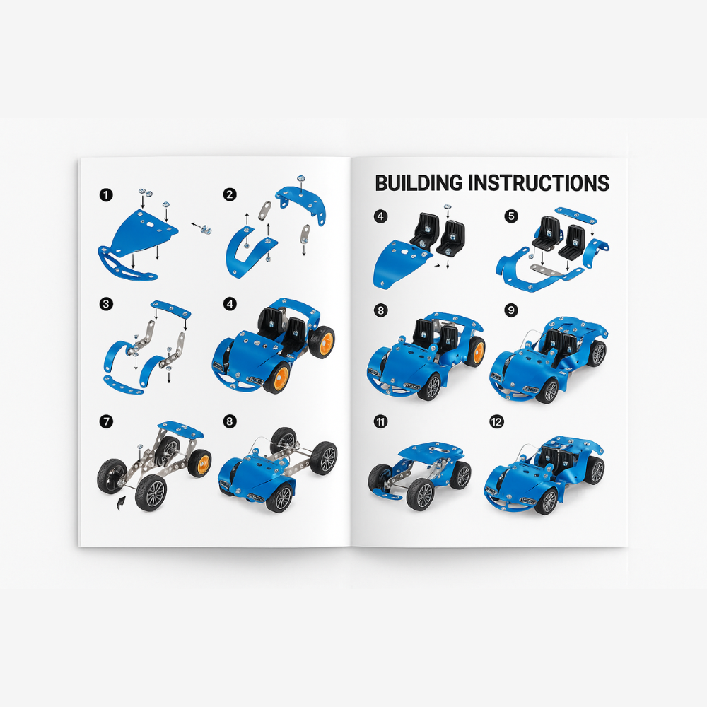Auto Deportivo Metálico Armable 208 Piezas-4