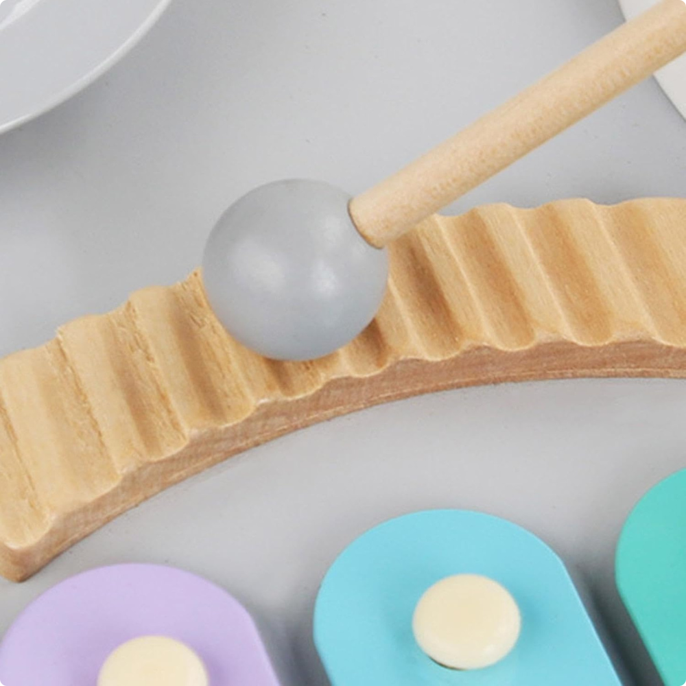 Instrumento Musical de Madera para Ni os Xil fono 3 en 1-5