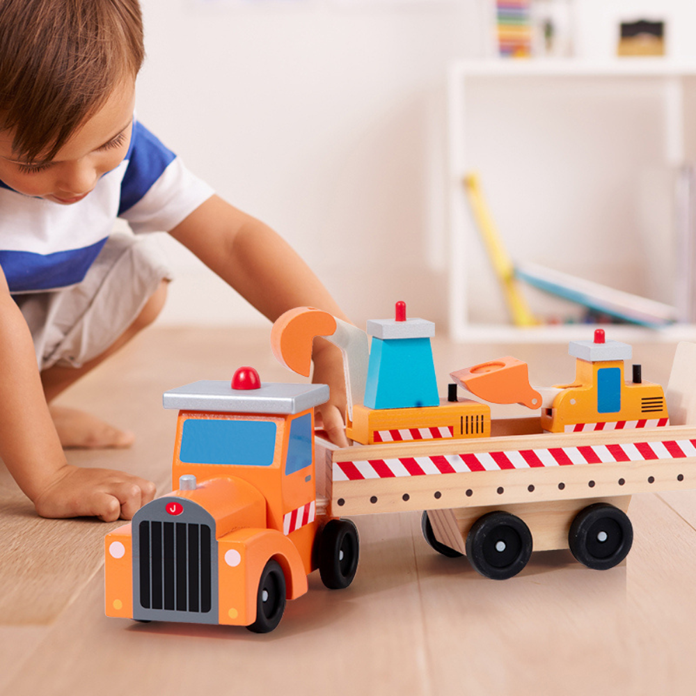 Camión Transportador de Maquinaria de Madera Educativo-4