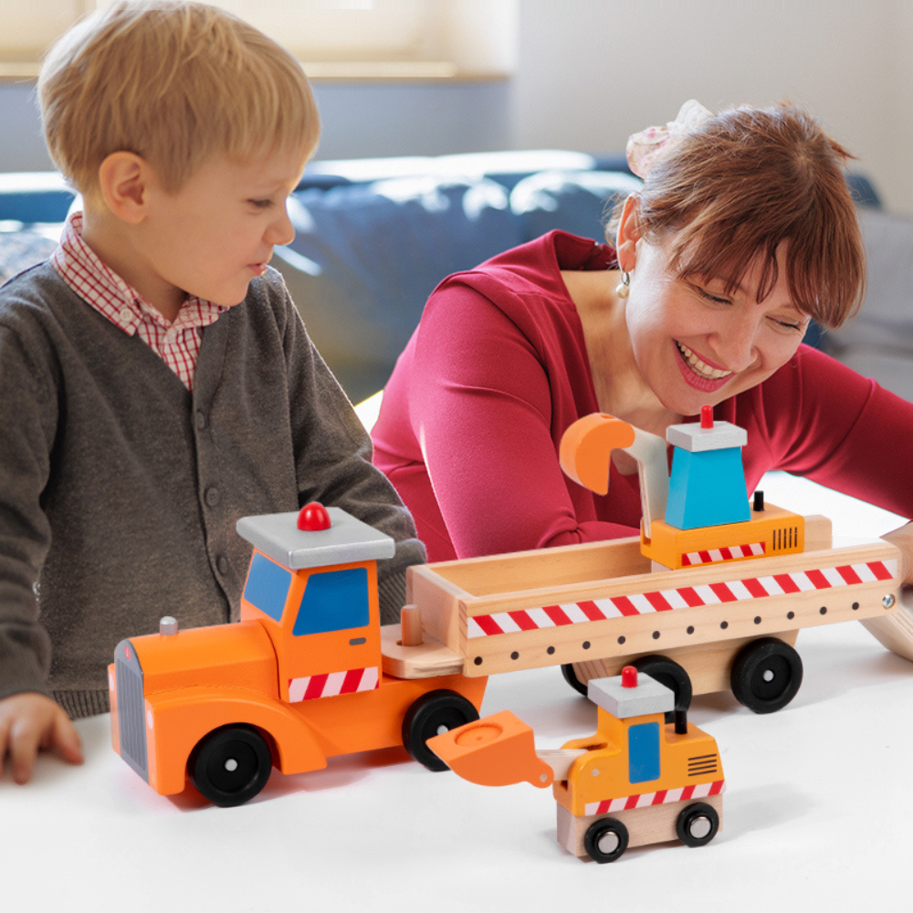 Camión Transportador de Maquinaria de Madera Educativo-5
