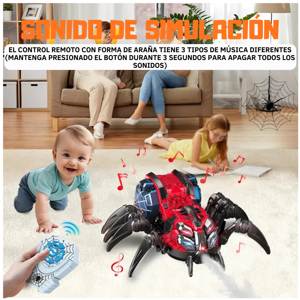 Ara a RC 2 4 GHz con Luces LED M sica Pulverizador y Control Remoto-4
