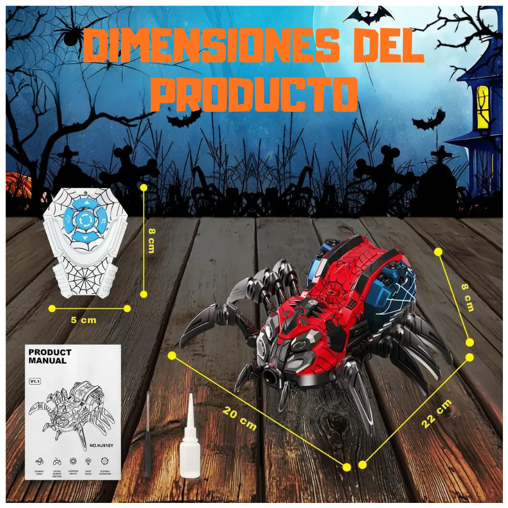 Ara a RC 2 4 GHz con Luces LED M sica Pulverizador y Control Remoto-6