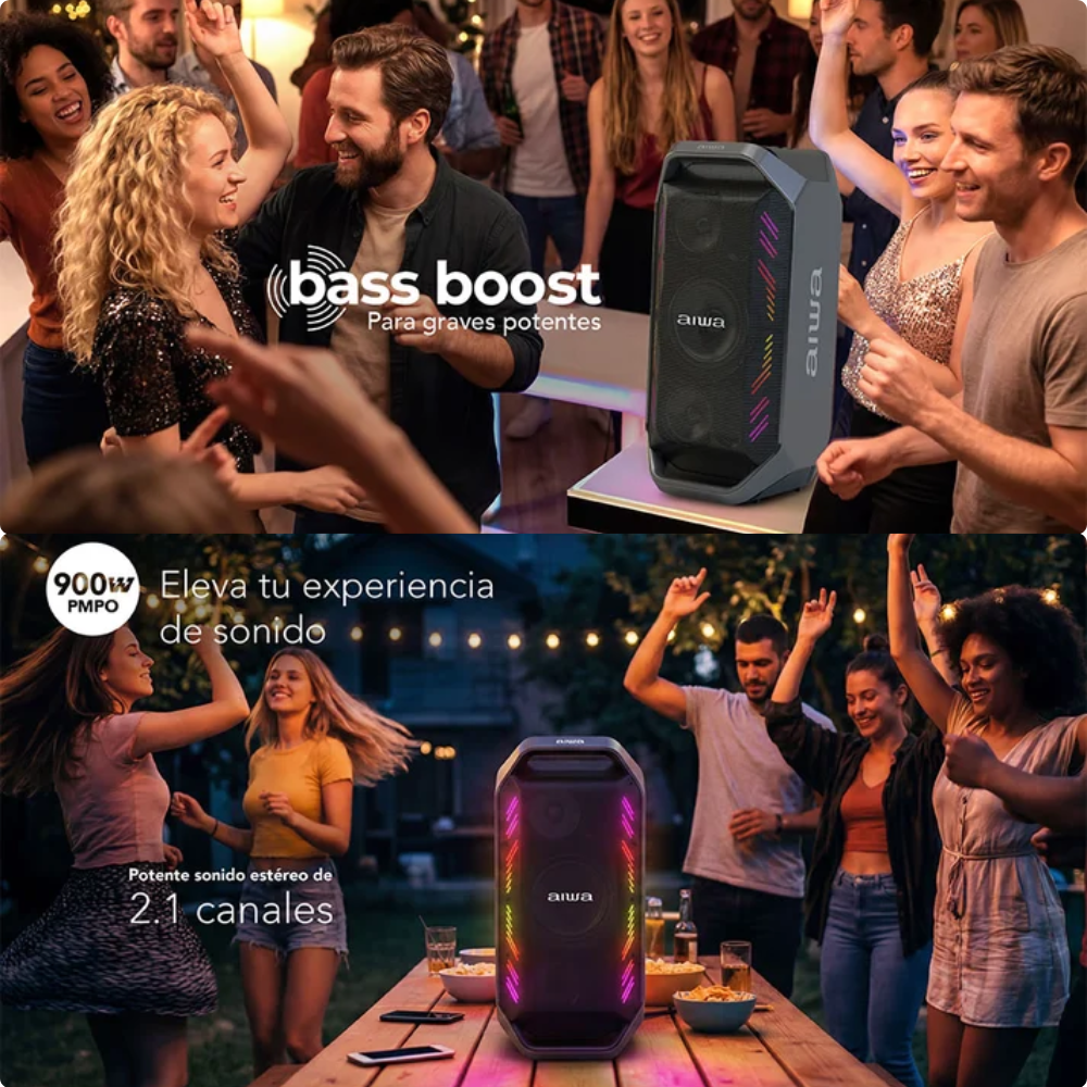 Parlante Bluetooth AIWA Party Sound AWA521 90W RMS TWS-2