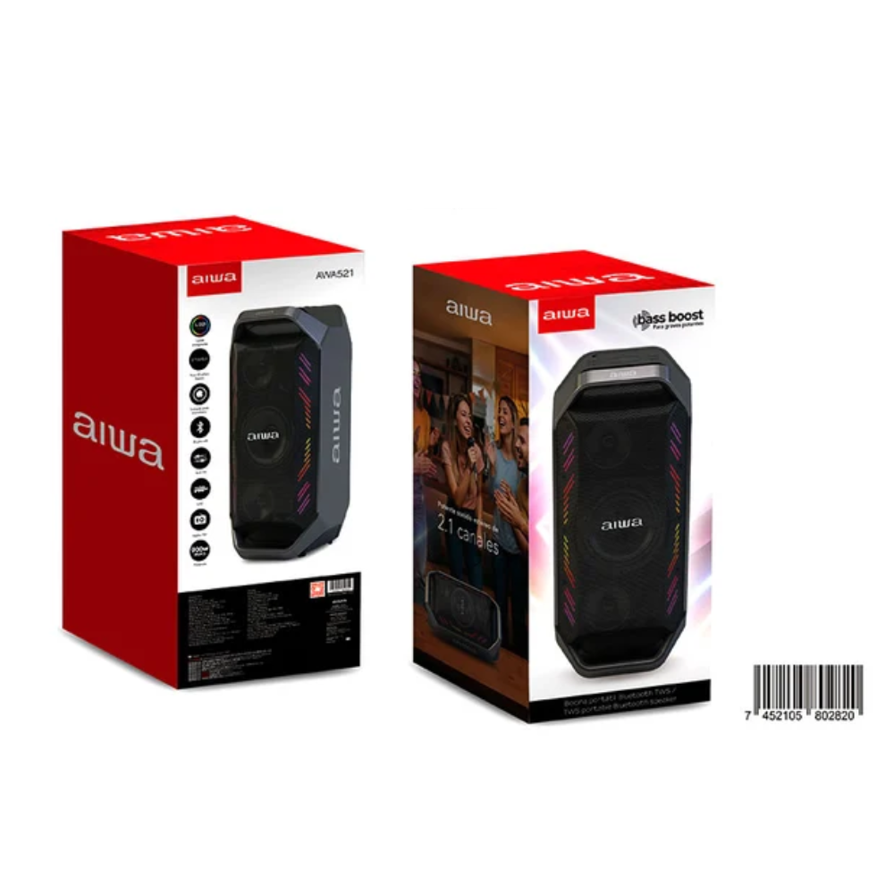 Parlante Bluetooth AIWA Party Sound AWA521 90W RMS TWS-4