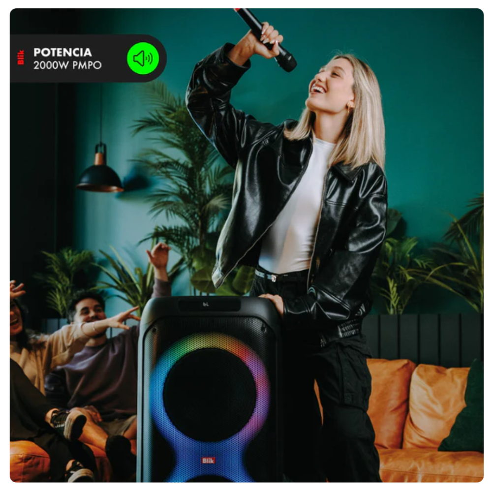Parlante Bluetooth Karaoke Blik Lightmax 12-5