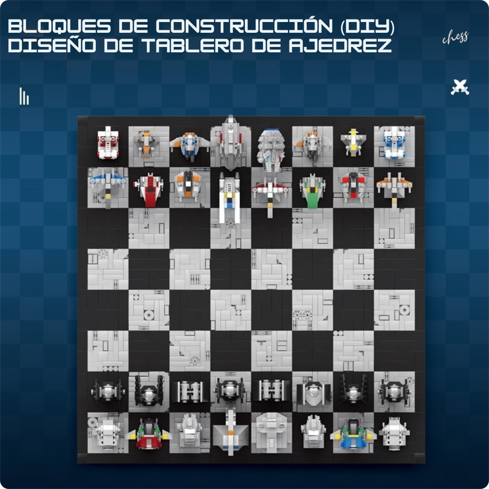 Juego de Ajedrez Edición Star Wars Espacial de Bloques-2
