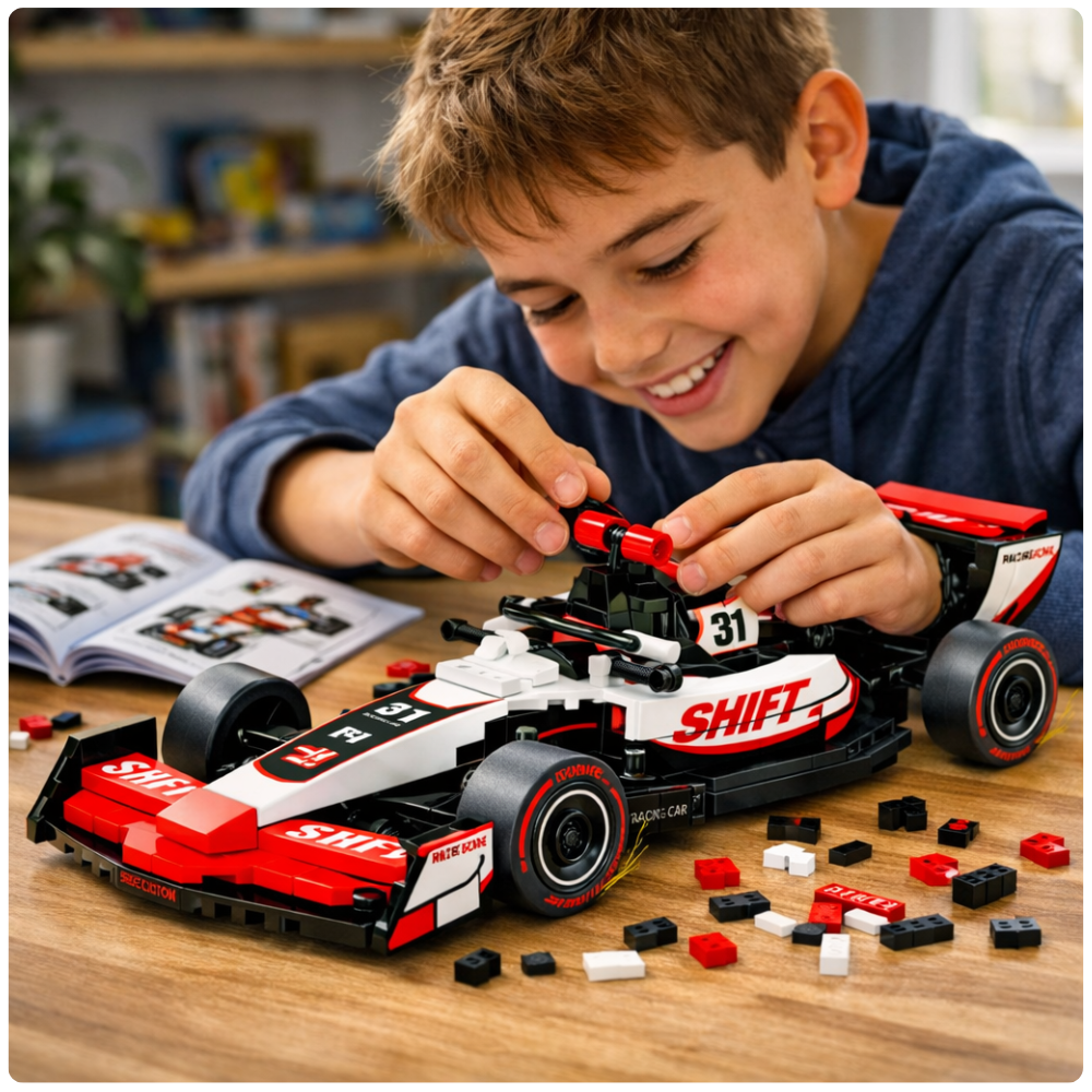 Auto de Carreras para Armar 323 Piezas Formula Racing Juguete STEM-4