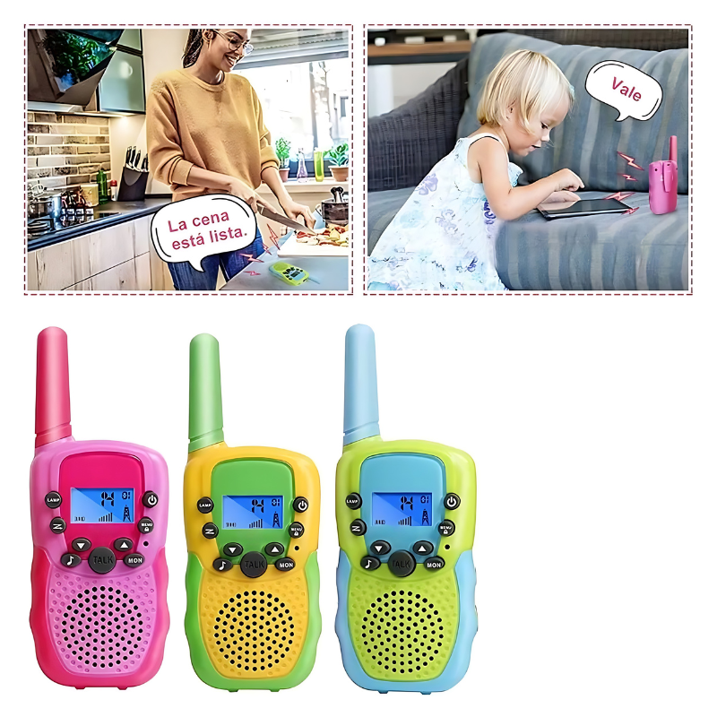 SET DE 3 WALKIE TALKIES PARA NIÑOS-6